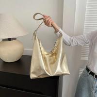 Bolso de Mano de Lujo para Mujer Asa Superior de PU Diseño Informal de Cuero Plateado y Dorado - details 15