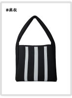 Air fly knit chemic bag gran capacidad bolso de las mujeres nicho a rayas bolso de hombro Commuter - details 5