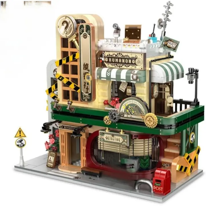 Juego de bloques de construcción de casa de la Agencia de Detective Privada para adolescentes y adultos de 6 años, juguetes de bloques de construcción divertidos de 1286 piezas con LED, juguetes, kit de construcción, regalos para compartir alegría con la - 1
