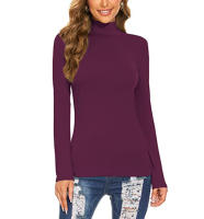 Ropa interior térmica de lana merina para mujer, Top de manga larga con cuello alto falso, camisa con capa Base, antiolor, 100% - details 15
