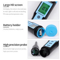 Medidor de PH de alimentos profesional, alta precisión, ~ 14.00pH 0,00, temperatura, Sensor de prueba de pH para carne, enlatado, queso, masa, agua, Analizador de acidez - details 11