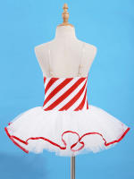 Vestido de baile de tutú de ballet a rayas de caña de caramelo para niños y niñas, disfraz de baile de patinaje artístico de Navidad para carnaval, fiesta temática de cosplay - details 7