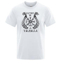 Camiseta con Estampado de Leyenda Vikinga para Hombre, Prenda de Algodón, Manga Corta, Estilo Retro, Valhalla Odín, Camisa Clásica de Verano, 2022 - details 11