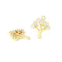 Colgantes de Árbol de Brasso Dorado de 18K Joyería Hazte de Diamantes Falsos y Circonio - details 6