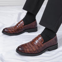 Zapatos Lefu para hombre, calzado sencillo y versátil con relieve sonriente, moda británica de negocios, talla grande - details 12