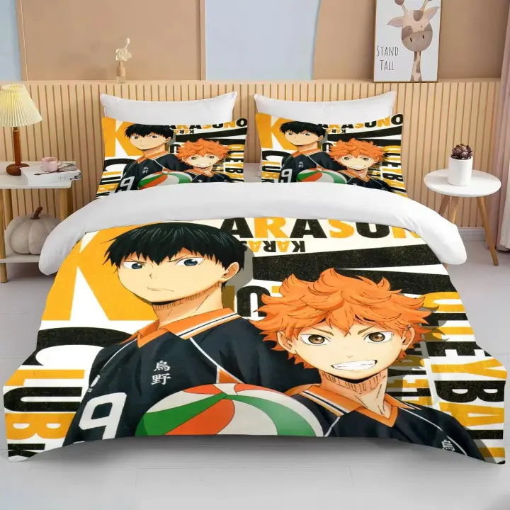 Conjunto de Ropa de Cama 3D Haikyuu Funda de Cama de Dibujos Animados Funda de Edredón - 1