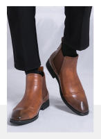 Botas Chelsea con estilo simple clásico conjunto de pies botines casuales de negocios británicos - details 6