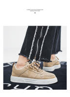 Zapatos para caminar con suela de plataforma para hombre, calzado para monopatín, cómodas zapatillas de tenis a la moda para hombre, Color sólido - details 6