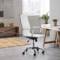 Silla de Oficina Londres Blanca Ergonómica, Altura Ajustable, Conjunto de Cabeza y Cojín Engrosados - details 0