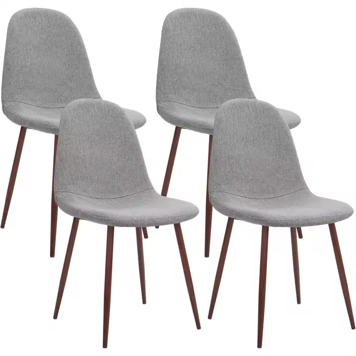 CangLong Pack de 2 Sillas Comedor de Cuero, Diseño Nórdico, Sillas de Comedor Ergonómicas y Versátiles, Sillas Cocina Elegantes, Negro - 1