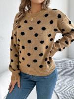 Suéter con capucha de manga larga tejido a la moda para mujer Otoño/Invierno 2024 con color a Do - details 12