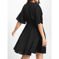 2025 nuevo superventas vestido adelgazante de cintura con cuello en V de talla grande para mujer - details 6