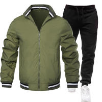 Chaqueta deportiva informal para hombre, dos piezas de color sólido, nuevo estilo - details 3
