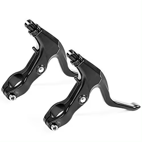 Palancas de freno de bicicleta de aleación de aluminio, mango de freno para bicicleta de montaña, bicicleta de carretera, bicicleta plegable, MTB, 2,2 cm de diámetro, negro - 1
