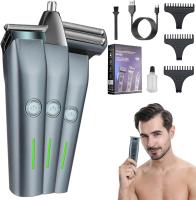 Tijeras de peluquero y recortadora de barba 3 en 1, kit de aseo inalámbrico para hombres para cortes de pelo y recortes - details 0