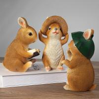 Decoración de resina con forma de ardilla, accesorios en miniatura para exteriores con imitación de animales, adornos para el jardín y el hogar - details 2