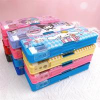 Estuche de Lápiz Doble Cara Sanrio Melody Hello Kitty Caja de Papelería Multifuncional con Afilador - details 1