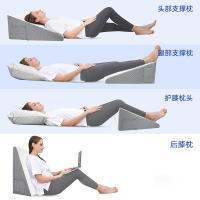 Almohada de Cuña Ajustable para Alivio de Reflejo Gastrico Almohada Triangular de Algodón 100% con Cubierta Desmontable Multifuncional para Dormitorio y Baño - details 1