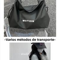 Bolso nuevo para mujer, bandolera de un solo hombro, gran capacidad, clase de estudiante universitario, bolso de mano de lona negro versátil informal - details 4