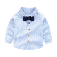 Conjunto para niños, cárdigan de manga larga a rayas a la moda para primavera y otoño, ropa Formal para niño con flores, monos, conjunto de dos piezas - details 3