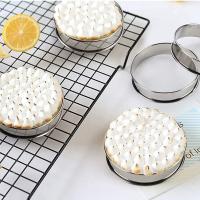 Anillos de tarta para Muffin de acero inoxidable, para hacer alimentos, pastel de frutas, galletas, anillo de tarta doble enrollado, accesorio de cocina de 8/9/10cm, 1 Uds. - details 24
