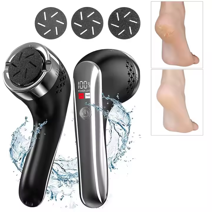 Herramienta de Pedicura Eléctrica de Pies Quita Piel Muerta Recargable Mango de Silicona - 1