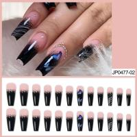 Juego Completo de Ballet de 24 Piezas Uñas Prostéticas de Mármol Blanco y Gris - details 4
