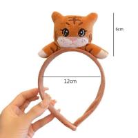Muñeco de peluche, cuerda para el cabello de felpa, lazos elásticos para el cabello, bandas para el cabello para lavar la cara, cuerdas para el cabello de tigre de estilo coreano, diademas de tigre - details 0