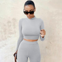 Conjunto deportivo de dos piezas de manga larga, nuevo traje informal de moda para mujer - details 20
