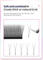 Yelix New 2D Volume Lashes Dark Brown Ultra-thin Y Lash Extension Lightweight Premade Fans Eyelash Extensions Single Tip 2D Y - details 5