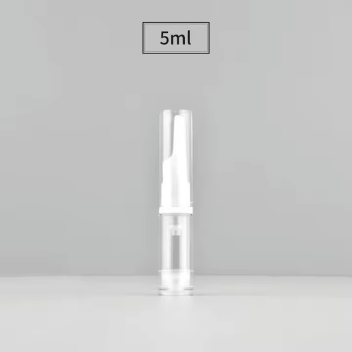 Botella con bomba de vacío transparente sin aire, crema cosmética para ojos, dispensador de tamaño de viaje, contenedores rellenables, herramientas de maquillaje portátiles, 5/10/15ml - 1