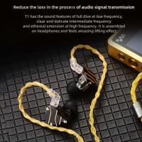 Cable de auriculares QKZ T1 de 8 hilos, Cable de actualización de 0,75 MM, 2 pines, Cable de auriculares KZ Chapado en plata, auriculares con Cable TC KZ de 200 núcleos - details 2