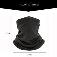 Mascarilla transpirable de seda de hielo para ciclismo, máscara facial completa de Color sólido, bufanda de polaina para el cuello, pasamontañas para deportes al aire libre, protección solar UV - details 1