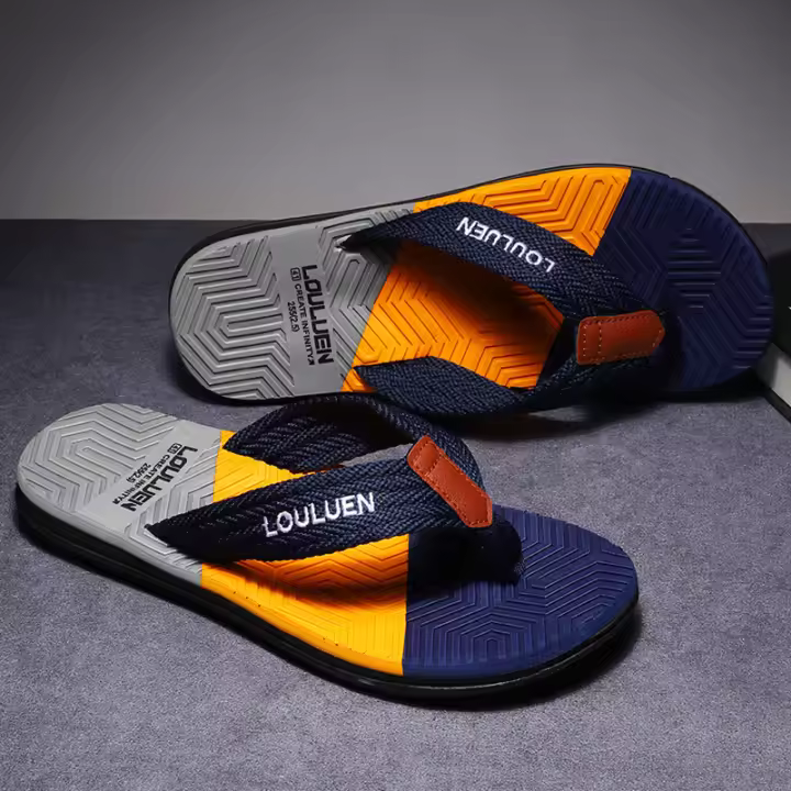 Verano nuevas chanclas sentido de gama alta de los hombres desgaste exterior zapatillas antideslizantes sandalias de los hombres pellizcar pies casual sandalias de los hombres - 1