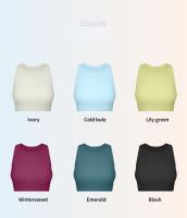 SHINBENE Top Deportivo de Cubierta Completa para Mujeres Ajuste Delgado, Alta Cuello, Largo Línea, Bra De Yoga y Gimnasio Athletico - details 0