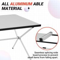 Mesa plegable enrollable de camping de aluminio portátil con bolsa de transporte - Mesa de picnic con soporte de hasta 80 kg - details 12