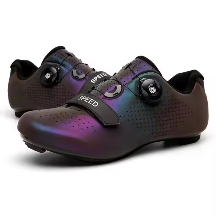 Nuevos zapatos de bicicleta de carretera, zapatillas de ciclismo para hombres, zapatillas de deporte para clítoris de montaña, tacos de ruta, zapatos planos de velocidad para bicicleta de cross, zapatos de Pedal Spd para mujeres - 1