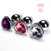 Juguete sexual anal de acero inoxidable Leten con tapón anal de cristal en forma de corazón para orgasmo masculino, consolador anal, próstata, producto para adultos gay. - details 0
