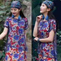 Bandanas de flores bordadas a la moda, turbante de estilo étnico mexicano, gorros Vintage transpirables para cubrir el cabello para mujer - details 11