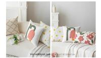 Funda de Almohada Pastoral Floral Grande Estilo Simple Moderno para Sala de Estar Sofá - details 7