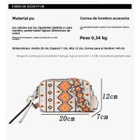 Bolso Cruzado Vintage de Bordado para Damas Pequeño Bolso Cuadrado de Hombro - details 1