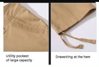 Pantalones de carga tácticos para hombres, Ropa de algodón para exteriores de talla grande, Pantalones de senderismo de camuflaje - details 7
