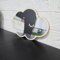 Espejo decorativo de dibujos animados para niños, Marco acrílico de madera con forma de estrella de conejo para cuarto de baño - details 1