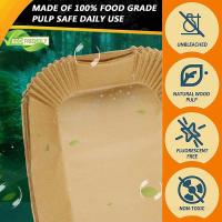 Papel antiadherente rectangular desechable para freidoras de aire de doble zona, forro de papel para hornear, tapete para hornear antigrasa, tapete para hornear antigrasa - details 1