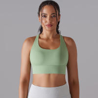 Sujetador de yoga para mujer, ropa interior que absorbe los golpes, correas cruzadas para los hombros, top corto Fiess, deportes a prueba de golpes - details 41