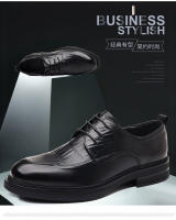 Zapatos de cuero de vaca de primera calidad Mocasines negros para hombres con cordones hechos a mano Calzado formal de negocios británico - details 2