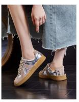 Zapatillas de deporte de suela gruesa para mujer Zapatos de tenis de corte bajo brillantes a la moda - details 3