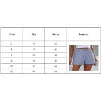 Nueva ropa de mujer de pantalones cortos informales a rayas con bolsillo informal de verano - details 2