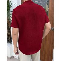 Temu Shein Cárdigan suelto para hombre Camisa de manga corta informal de color sólido - details 4