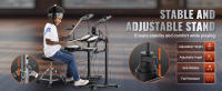 SucceBuy Batería eléctrica, 15 kits y 150 sonidos, USB MIDI Caja de malla de 8", platillos de 10", baquetas y auriculares - details 3